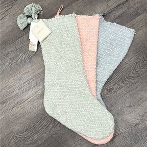 Shabby Chic Pastel Pom Pom Stockings
